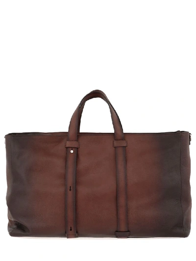 Shop Orciani Leather Bag In Sigar