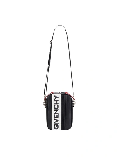 Shop Givenchy Mc3 Logo Crossbody Bag In Black White