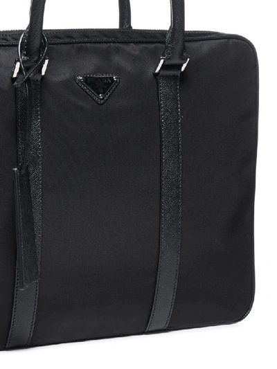 Shop Prada Brief Case Tote In Nero