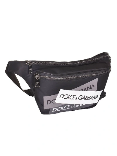 Shop Dolce & Gabbana Logo Belt Bag In Black