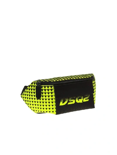 Shop Dsquared2 Black Neon Yellow Belt Bag In Nero/giallo (black)