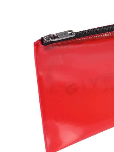 Shop Givenchy Large Pouch In Rosso