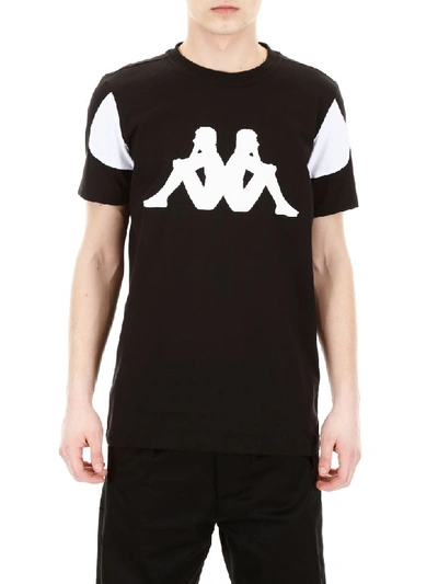 Shop Kappa Logo T-shirt In Black White (black)
