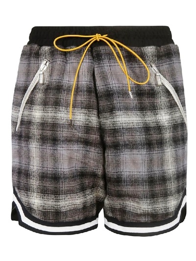 Shop Rhude Tie Waist Shorts In Grigio