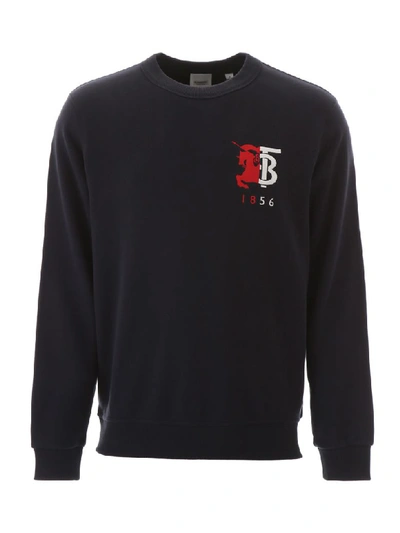 Shop Burberry Munstone Sweatshirt In Navy (blue)