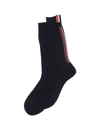 Shop Thom Browne Socks In Black