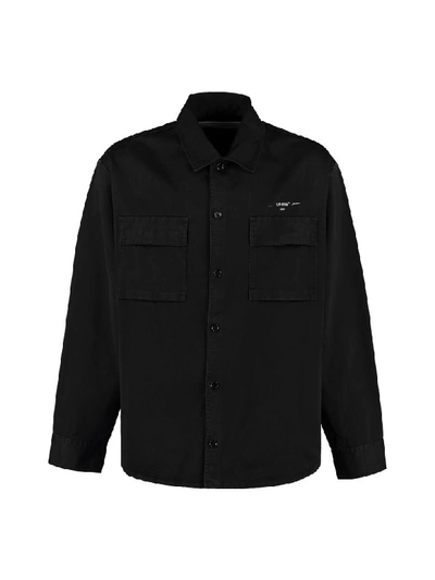 Shop Off-white Front Buttons Cotton Shirt In Black