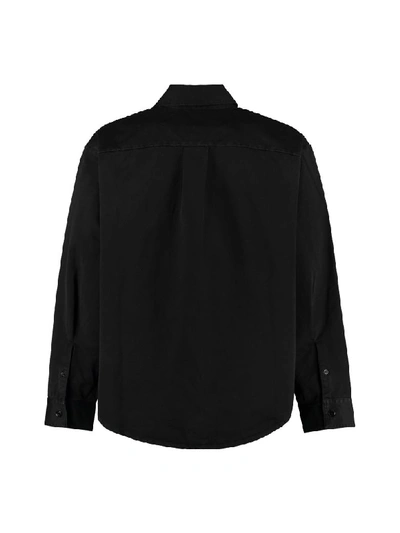 Shop Off-white Front Buttons Cotton Shirt In Black