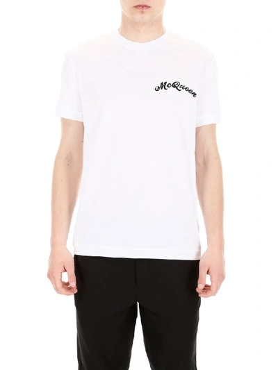 Shop Alexander Mcqueen Logo T-shirt In White (white)