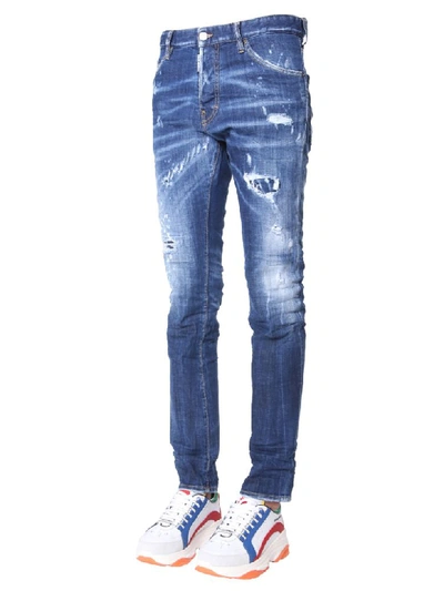 Shop Dsquared2 Cool Guy Fit Jeans In Blu