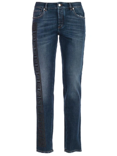 Shop Versace Jeans Skinny In Blu Scuro