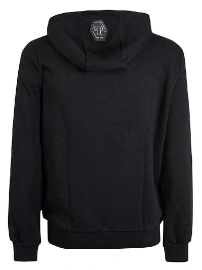 Shop Philipp Plein Teddy Bear Hooded Sweatshirt In Black/red