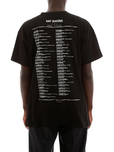 Shop Raf Simons Tour Print T-shirt In Black (black)