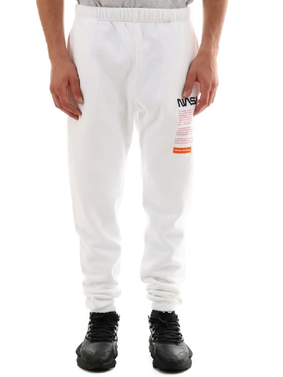 Shop Heron Preston Nasa Slim Sweatpants In White