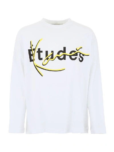 Shop Etudes Studio Printed Sweatshirt In Multi (white)
