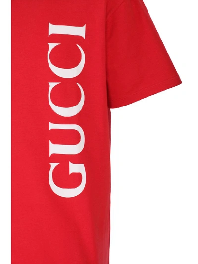 Shop Gucci Red Cotton Jersey T-shirt In Rosso