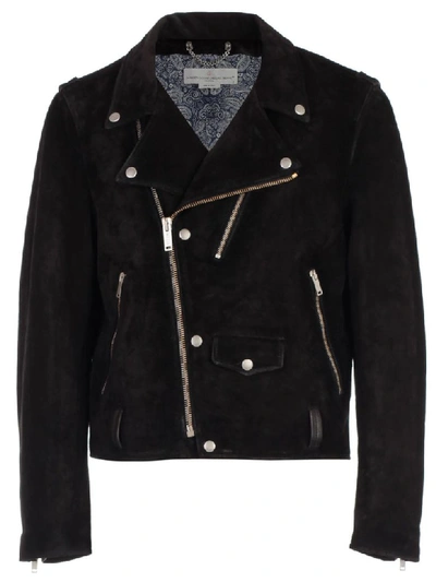 Shop Golden Goose Jacket Leather In Black Bandana