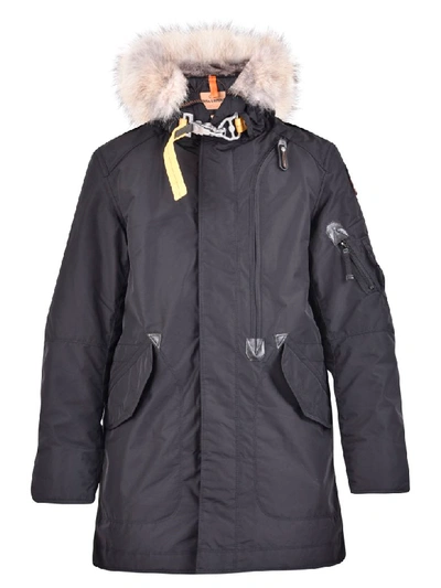 Shop Parajumpers Parka Coat In Black