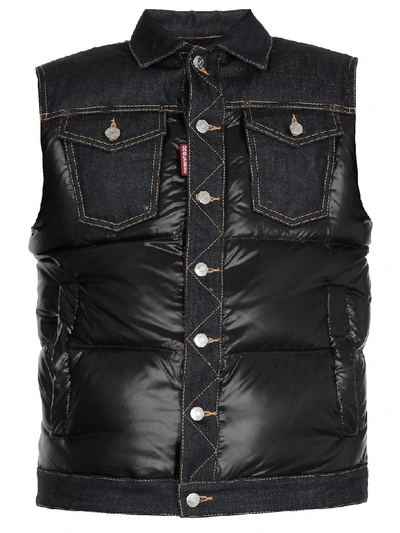 Shop Dsquared2 Padded Waistcoat In Black