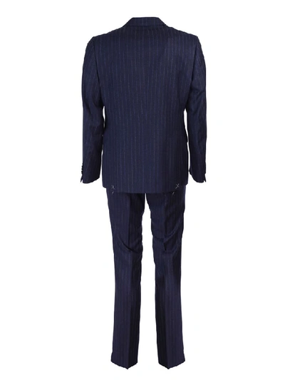 Shop Etro Single-breasted Suit In Gessato