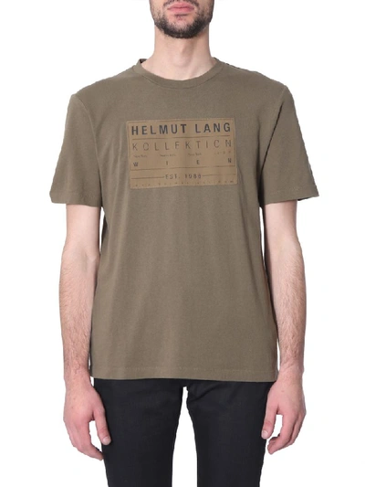 Shop Helmut Lang Round Neck T-shirt In Verde