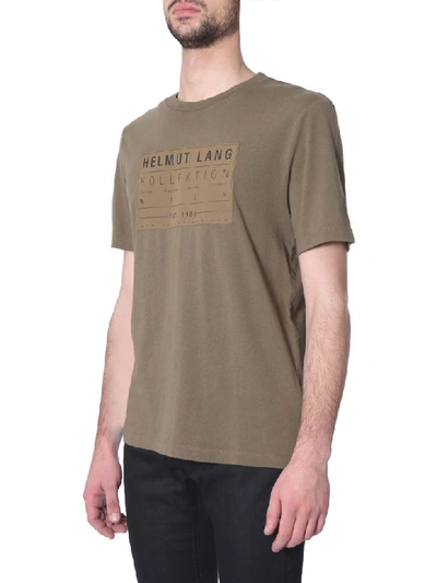 Shop Helmut Lang Round Neck T-shirt In Verde