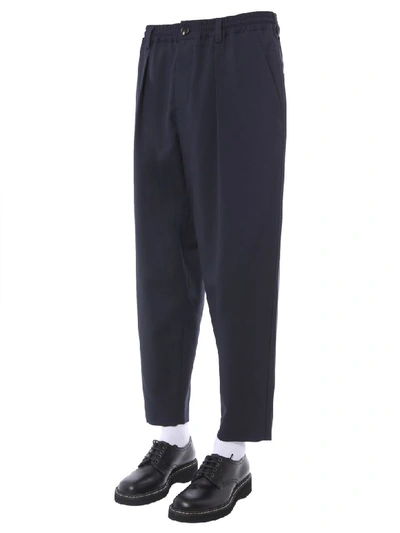 Shop Marni Wool Pants In Blu