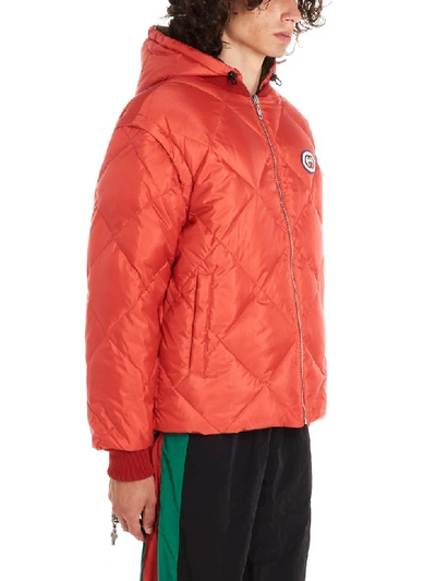 Gucci Reversible Down Jacket In Red
