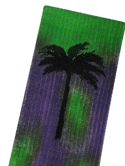 Shop Palm Angels Marcelo Burlon Socks In Multicolor