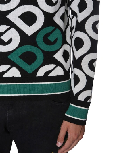 Shop Dolce & Gabbana Logo Printed Sweater In Multicolor