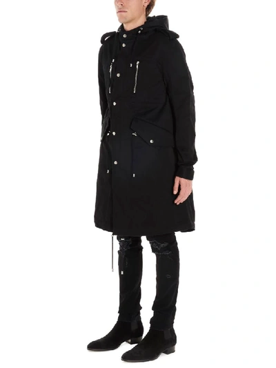 Shop Balmain Parka In Black