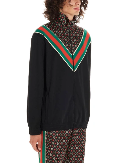 Shop Gucci Stars Sweatshirt In Black