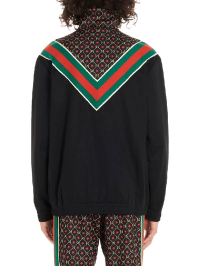 Shop Gucci Stars Sweatshirt In Black