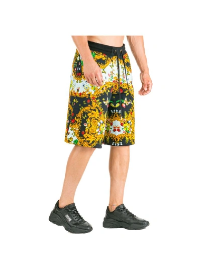 Shop Versace Jeans Couture Ladybug Baroque Shorts In Nero