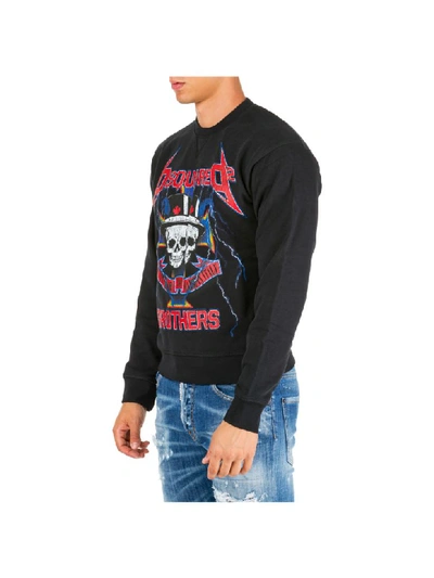 Shop Dsquared2 Skull Brothers Sweatshirt In Nero