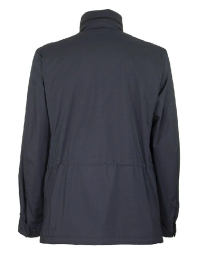 Shop Loro Piana Traveller Windmate® Technical Fabric - Storm System® Jacket In Blue Navy
