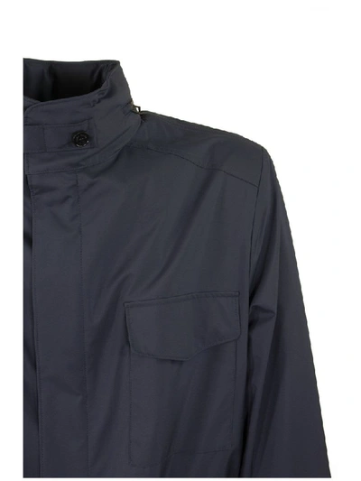 Shop Loro Piana Traveller Windmate® Technical Fabric - Storm System® Jacket In Blue Navy