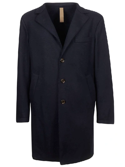 Shop Eleventy Single Breasted Coat In Blue
