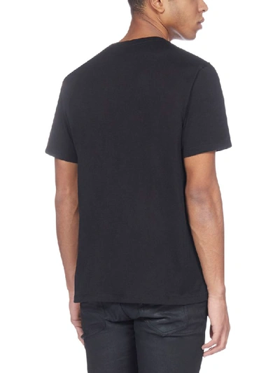 Shop Saint Laurent Col Rond Short Sleeve T-shirt In Noir Gris