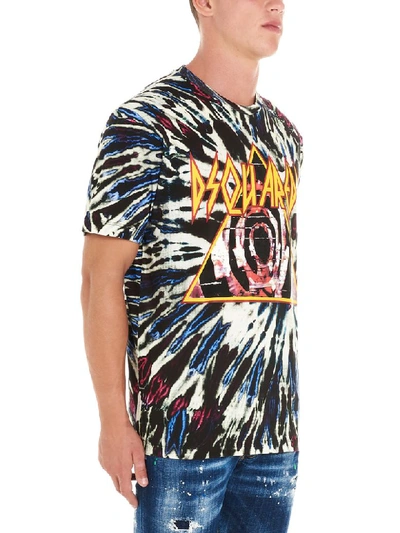 Shop Dsquared2 Logo Tie-dye T-shirt In Multicolor