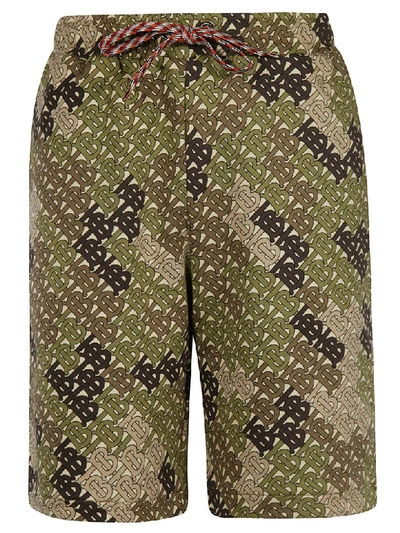 Shop Burberry Camile Shorts In Khaki Green