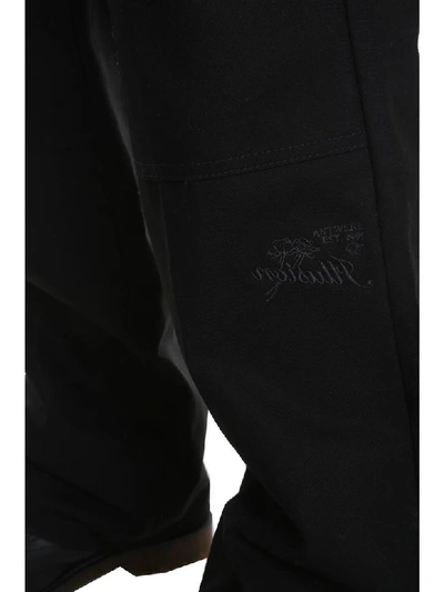 Shop Raf Simons Pants In Black Cotton