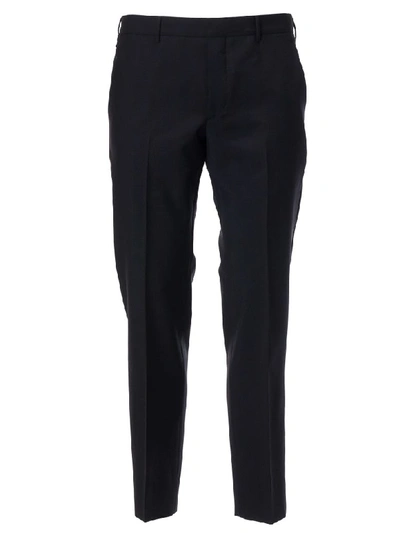 Shop Prada Straight Leg Trousers In Black