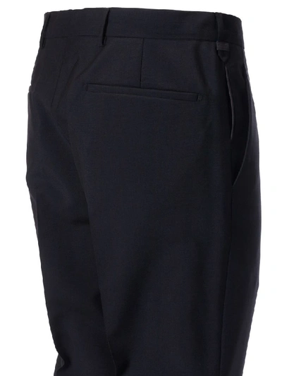 Shop Prada Straight Leg Trousers In Black