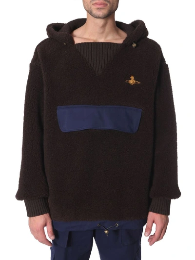 Shop Vivienne Westwood Hooded Jacket In Marrone