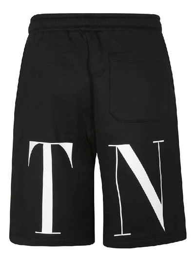 Shop Valentino Vltn Print Shorts In Black