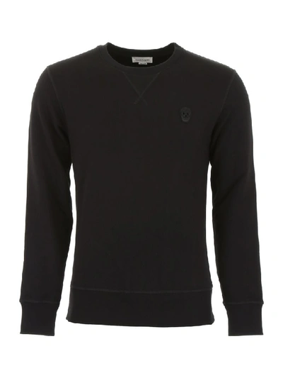 Shop Alexander Mcqueen Skull Sweatshirt In Deep Black (black)