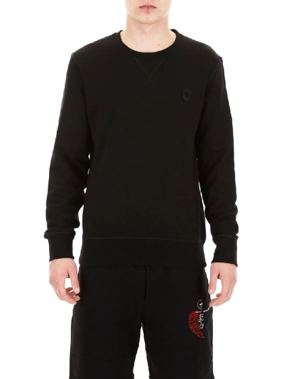 Shop Alexander Mcqueen Skull Sweatshirt In Deep Black (black)