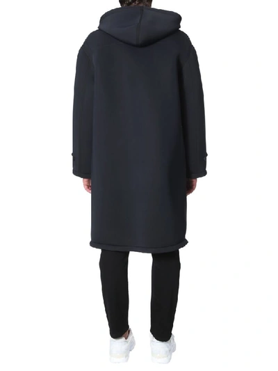 Shop Maison Margiela Neoprene Coat In Nero