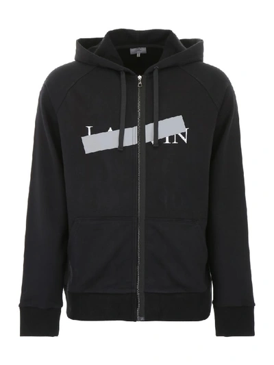 Shop Lanvin Zipped Hoodie In Black (black)